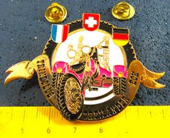 HD TRIKCLUB DREILÄNDER-ECK 2NÄGEL PIN GROSSS 65mm GOLDIG