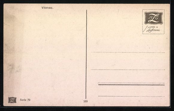 Cartoline postali: Vitznau, Ortsansicht mit Wasser- und Ber – Usato da Berlin venduto da bartko-reher 1