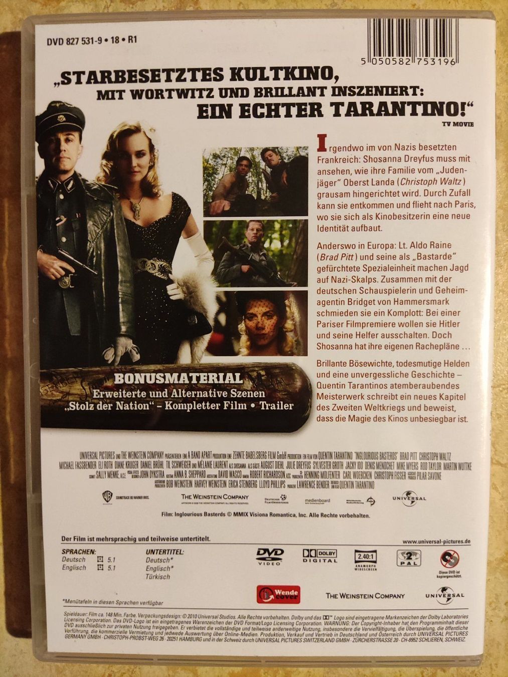 Tutti i DVDs: Inglourious Basterds – Usato da Basel venduto da Alacant 1