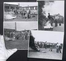 4 Fotografien Feuerwehr, US Besatzer erk