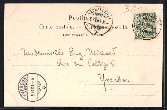 Cartoline postali: AK Echallens, Grande Rue, 1901 – Usato da Berlin venduto da bartko-reher 1