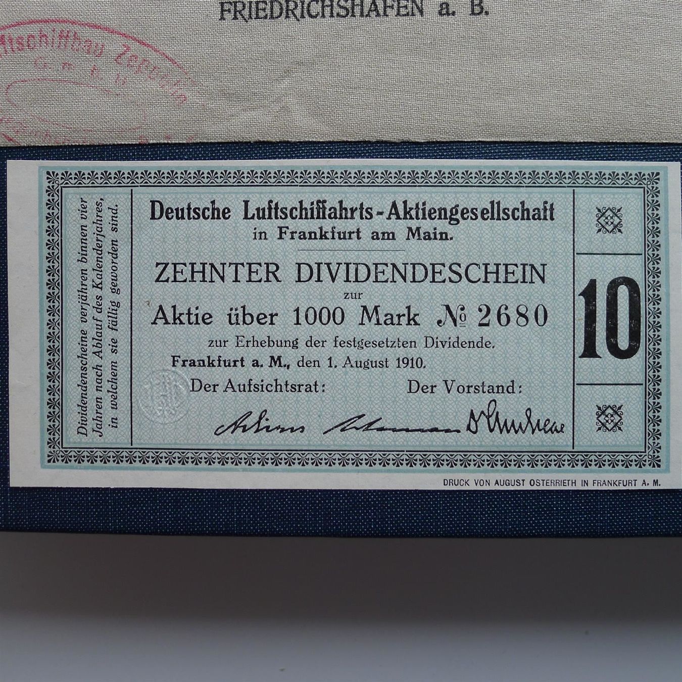 Tutti i francobolli: Originales Stück Zeppelin Aussenhülle !! – Usato da Ebikon venduto da SilvioFreund 4