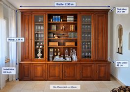 MD Varenne Wohnwand / Bibliothek aus Merisier / Kirschholz