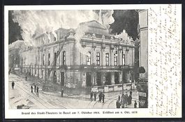 Basel, Brand des Stadttheaters am 7. Okt