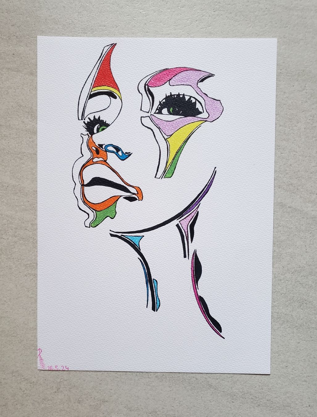 Foto & Immagini: colored face – Nuovo e nell'imballaggio originale da Ossingen venduto da Pattys_Art_Galerie