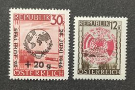 Österreich 1946, Ovpt. ungestempelte