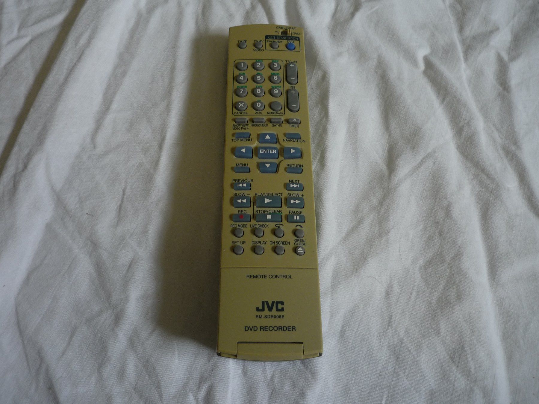 JVC Telecomandi: Fernbedienung JVC - DVD recorder - RM SDR008E – Usato da Beringen venduto da Flatretriever