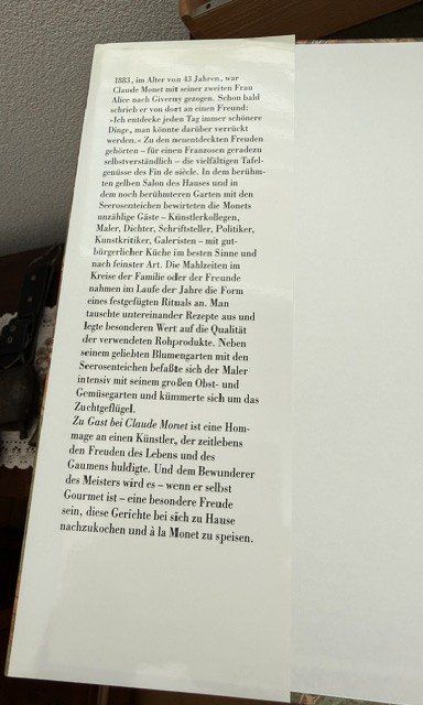 Libri: Kochbuch "Zu Gast bei Claude Monet" – Nuovo (secondo la descrizione) da Büren an der Aare venduto da gondola17 2