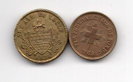 (470) Schützenjeton, 1863, 1826 vz+, 2 Stück