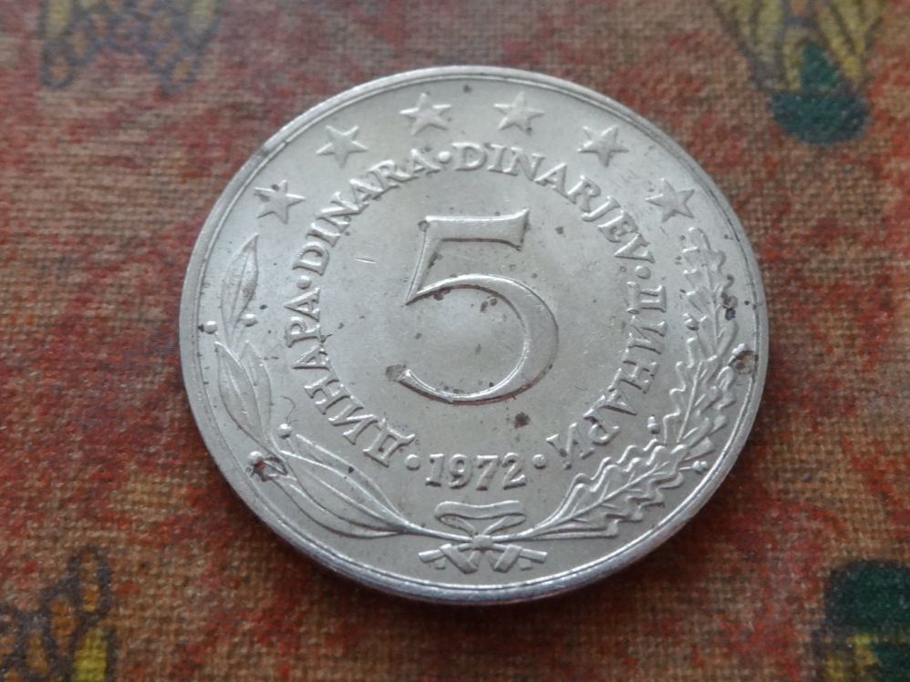 Tutti le monete: YOUGOSLAVIE  5  Dinara  1972 – Usato da Romanel-sur-Lausanne venduto da Swift13