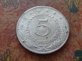 YOUGOSLAVIE  5  Dinara  1972