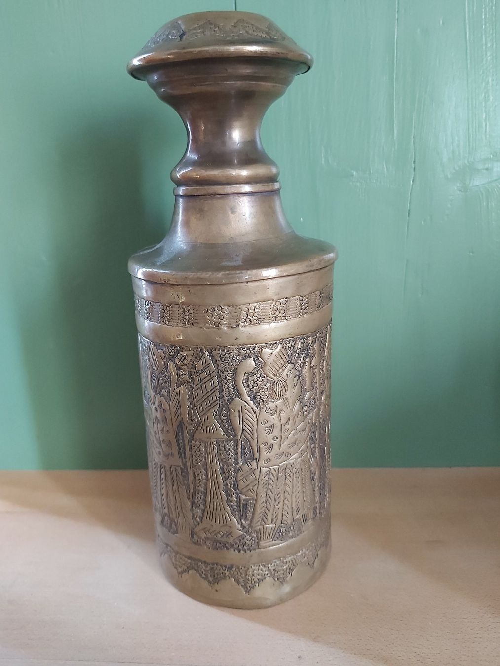 Flaschen: Versand möglich! Evtl. assyrisch Messing Flasche, Deckel – Gebraucht aus Winterthur von Goldpipau 1