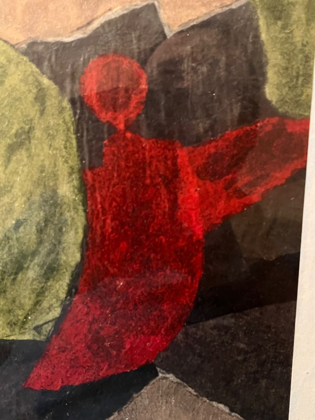 Dipinti: Abstrakte Collage, Rot & Grün, Gerahmtes Kunstdekor – Usato da Basel venduto da PAUL_ART 6