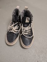 Vans High-Top Sneaker Leder schwarz gestrickt gefüttert