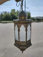 Orientalische Hängelampe, Messing, Glas, Herbstdeko!