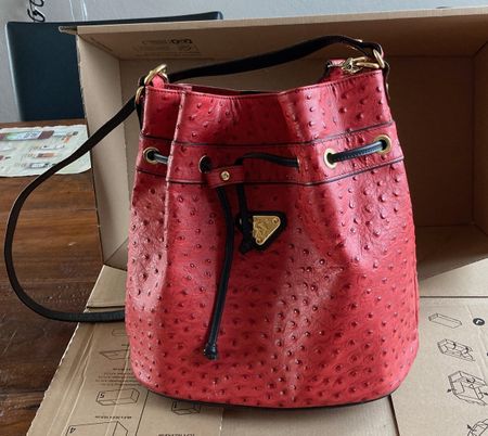 Mollerus Beuteltasche, neu - NP 950. Limited Edition Strauss