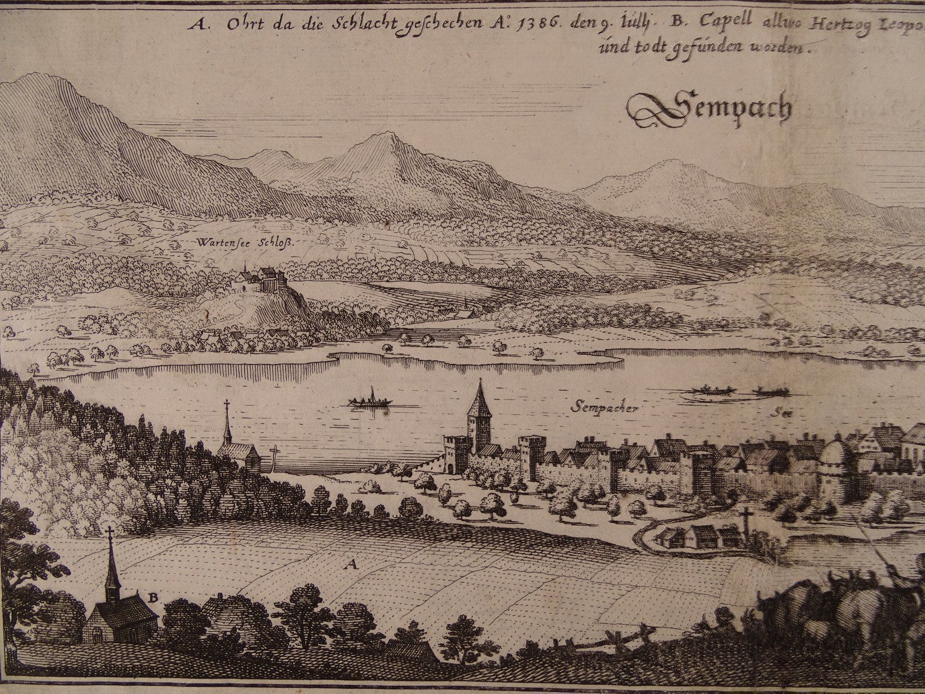 Stiche: SEMPACH, KUPFERSTICH 1654 – Gebraucht aus Grüningen von Kartensammler 2