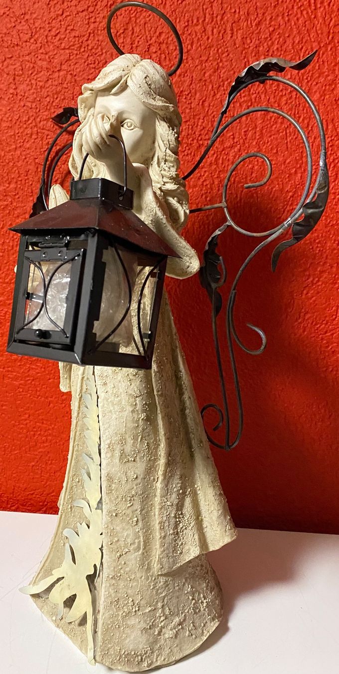 Statuette: Grosse Engel mit Teelicht 46cm - Neu – Nuovo e nell'imballaggio originale da Zäziwil venduto da Emlea 2