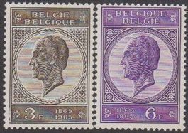 Belgien 1965 Hundertjährig Leopold 1er- Centenaire Mort