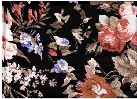 Tessuti: Baumwollstoff  40 x 95 cm grosse Blumen – Nuovo (secondo la descrizione) da Basel venduto da Happybaer
