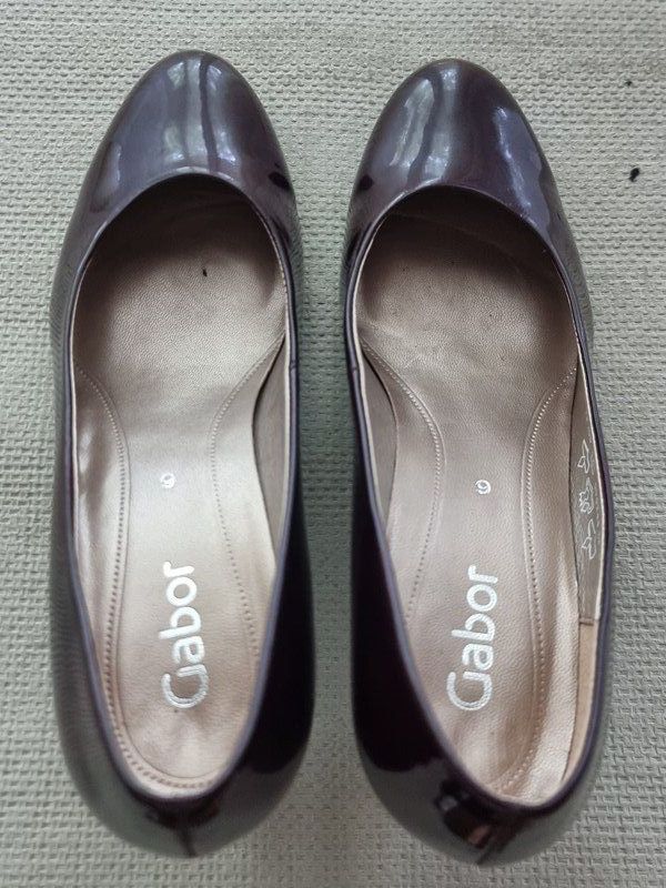 Gabor Scarpe da donna: GABOR Lackleder Pumps dunkelbraun, Gr 6 – Usato da Basel venduto da Mamaree 2