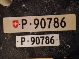 2x Nummernschild Post PTT 90786 ausrangiert Geburtstag