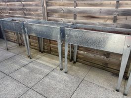 Hochbeet Metall verzinkt auf Beinen 4Stk. gute Zustand