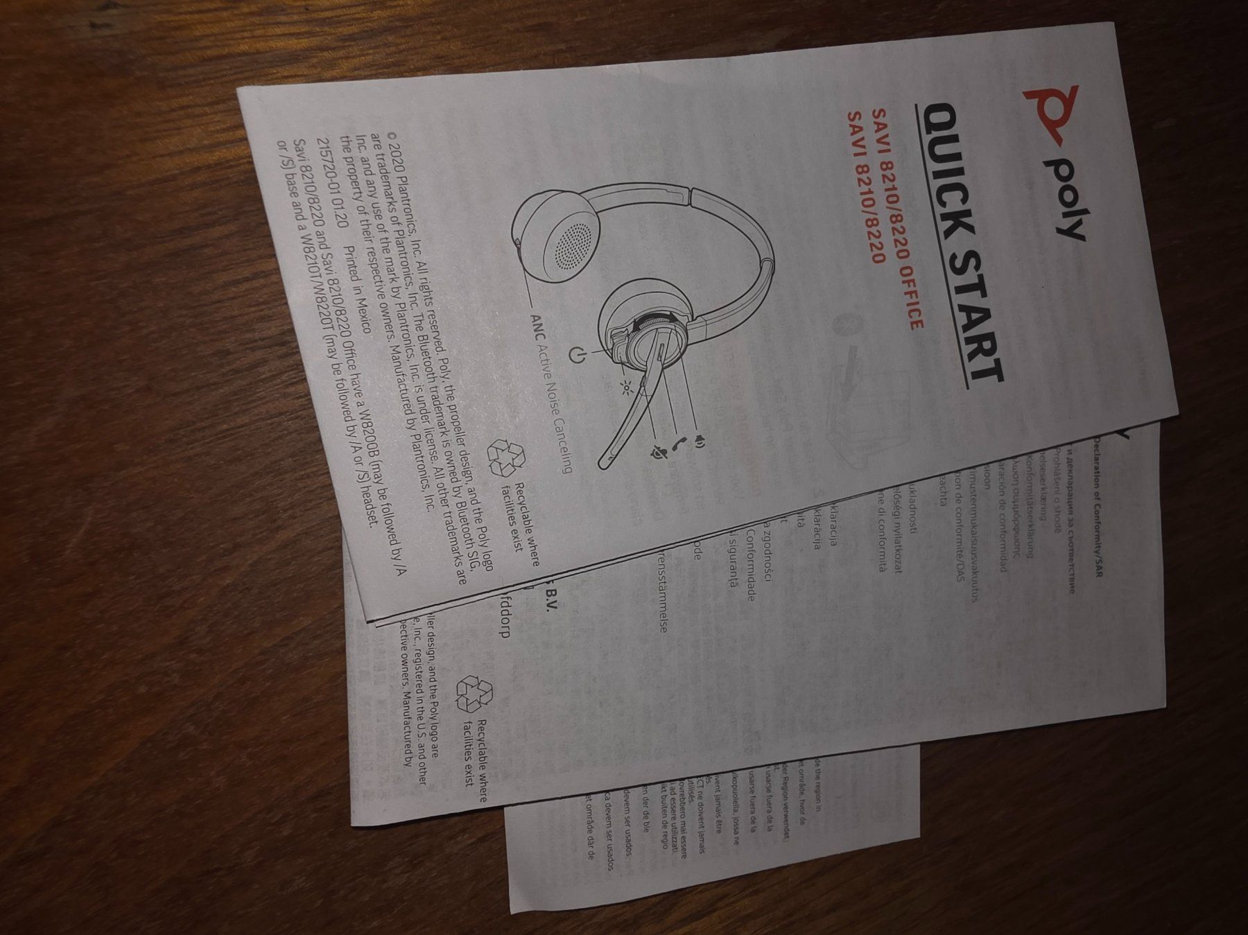 Cuffie: Poly Savi 8220 Office - Kabelloses DECT-Headset (stereo) – Nuovo (secondo la descrizione) da Rheinfelden venduto da qqa_8d5b 6