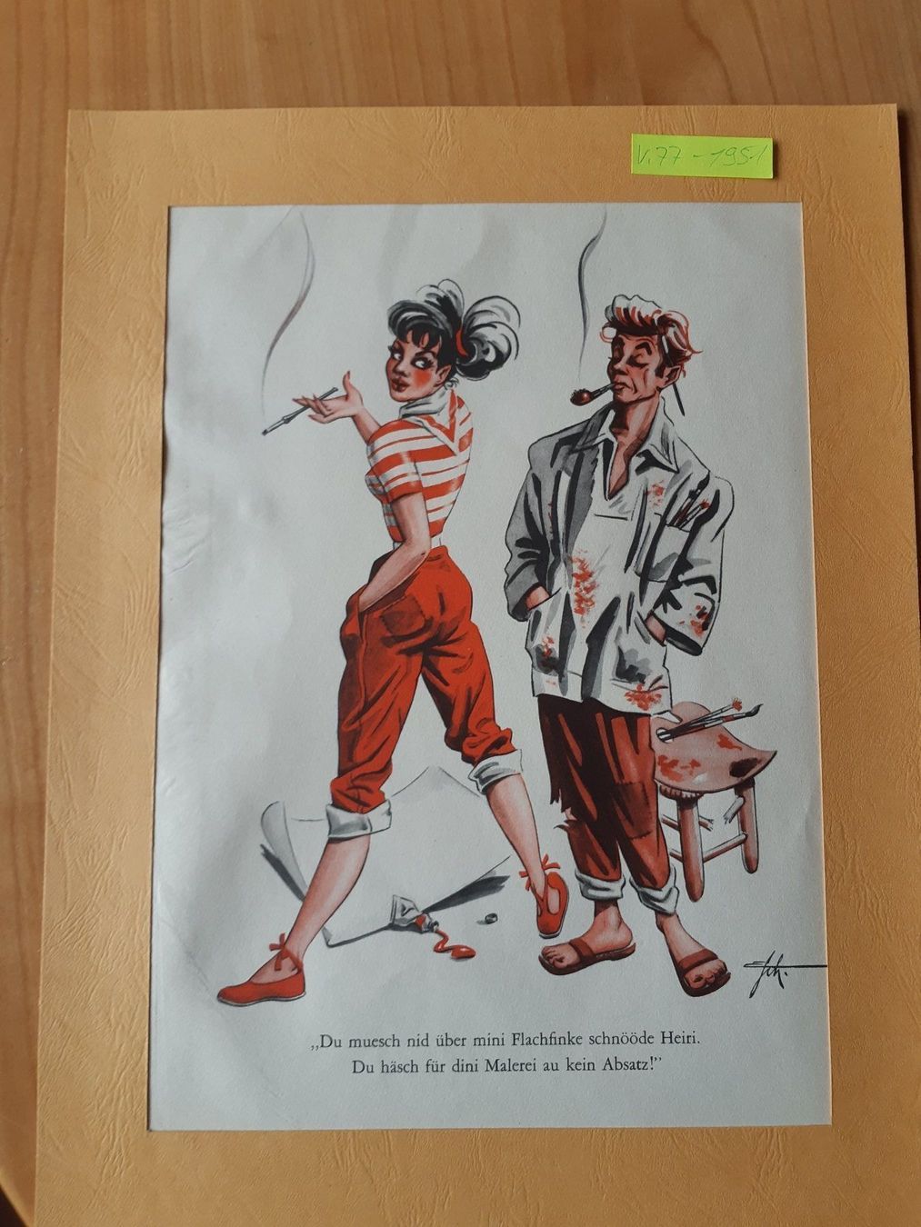 Grafiken & Lithographien: Nr. 18 original Litho Nebelspalter – Gebraucht aus Grindelwald von carro5 1