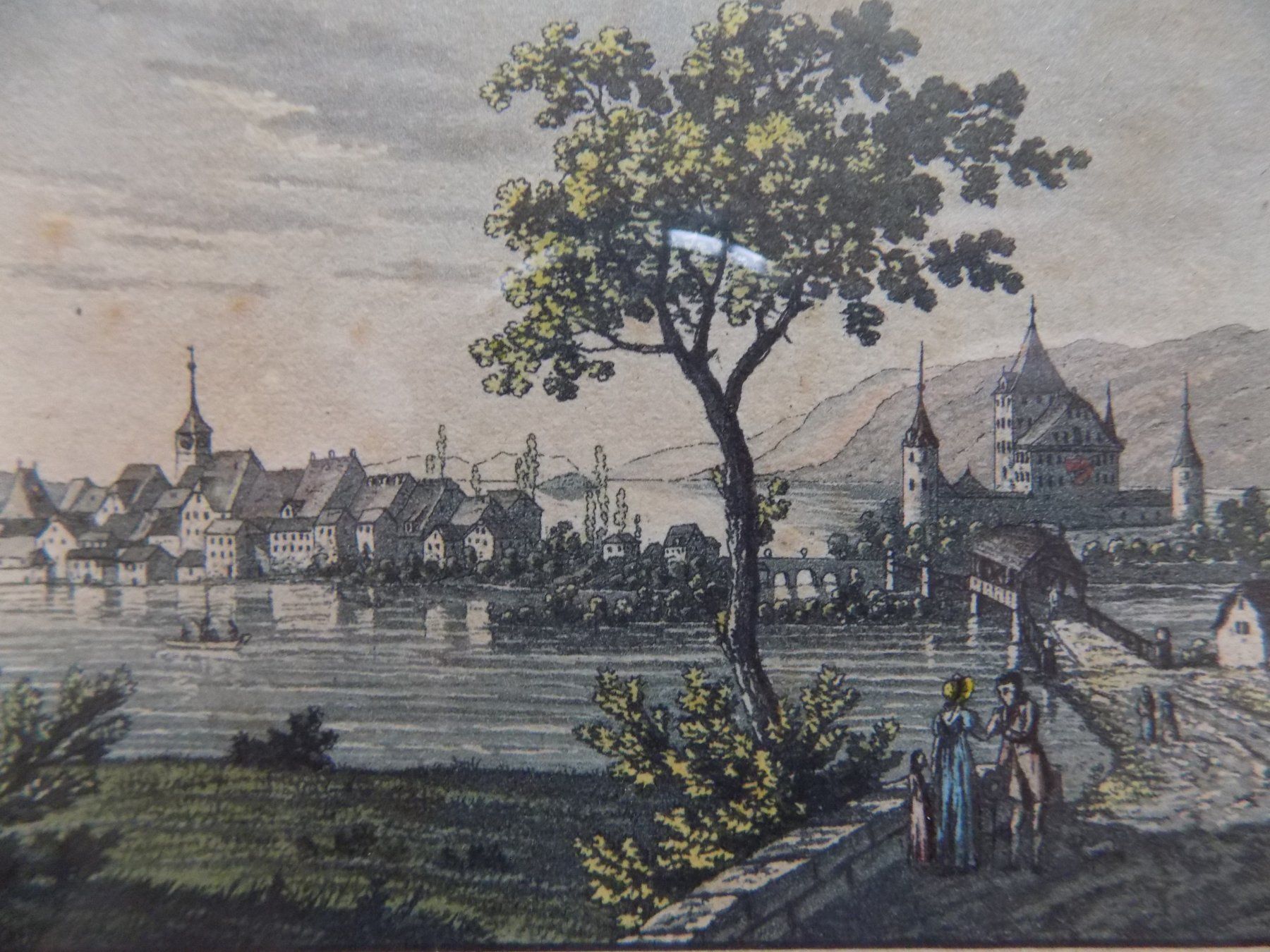 Gravures: Nidau kolorierte Aquatinta – D'occasion à Risch par Rischli15 3