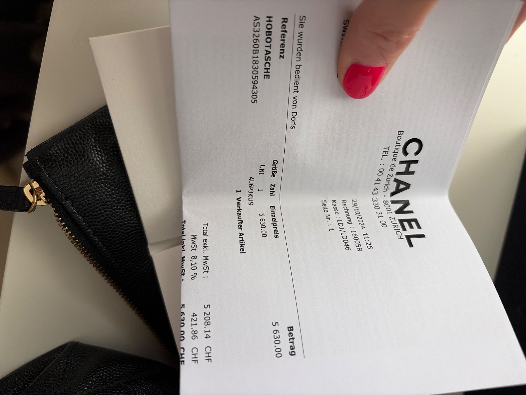 Chanel Taschen für Damen: Chanel 22 Schwarz caviar Leder small – Neu und originalverpackt aus Zürich von Loveluxery 5