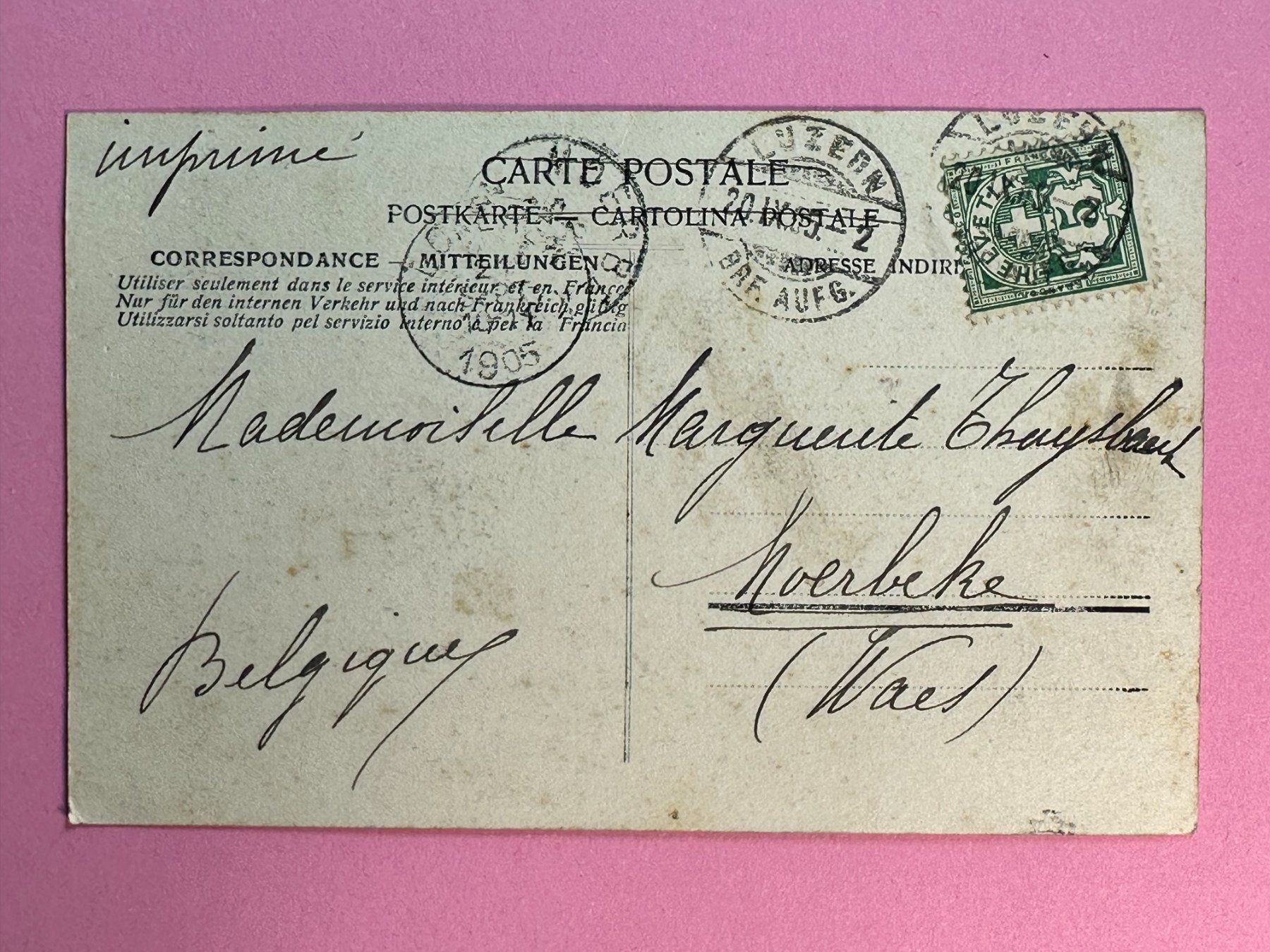 Cartoline postali: Axenstrasse am Vierwaldstättersee - vor 1905 – Usato da Steg VS venduto da _vinci_ 1