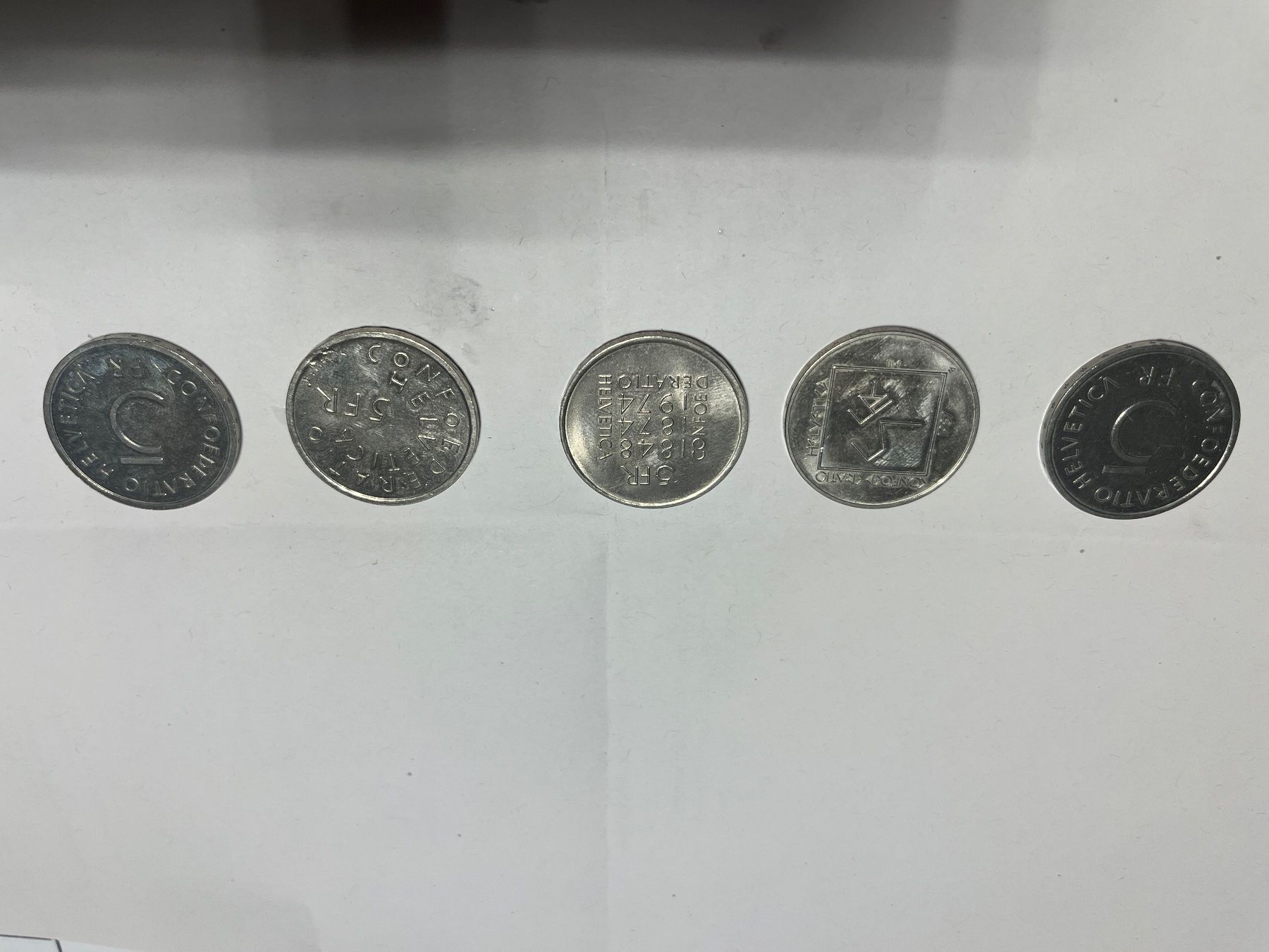 Tutti le monete: Schweizer Münzen Set - 5 Stück, a 5 Franken – Nuovo (secondo la descrizione) da Seon venduto da Sonnenblume95 2