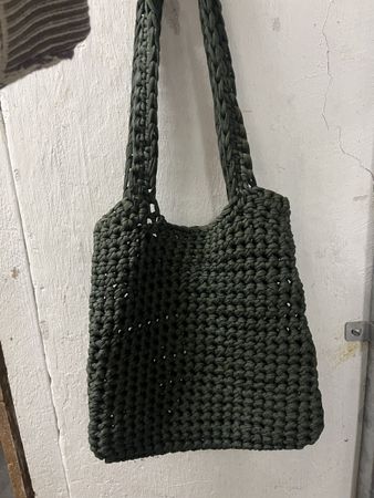 Gestrickte Tasche grün