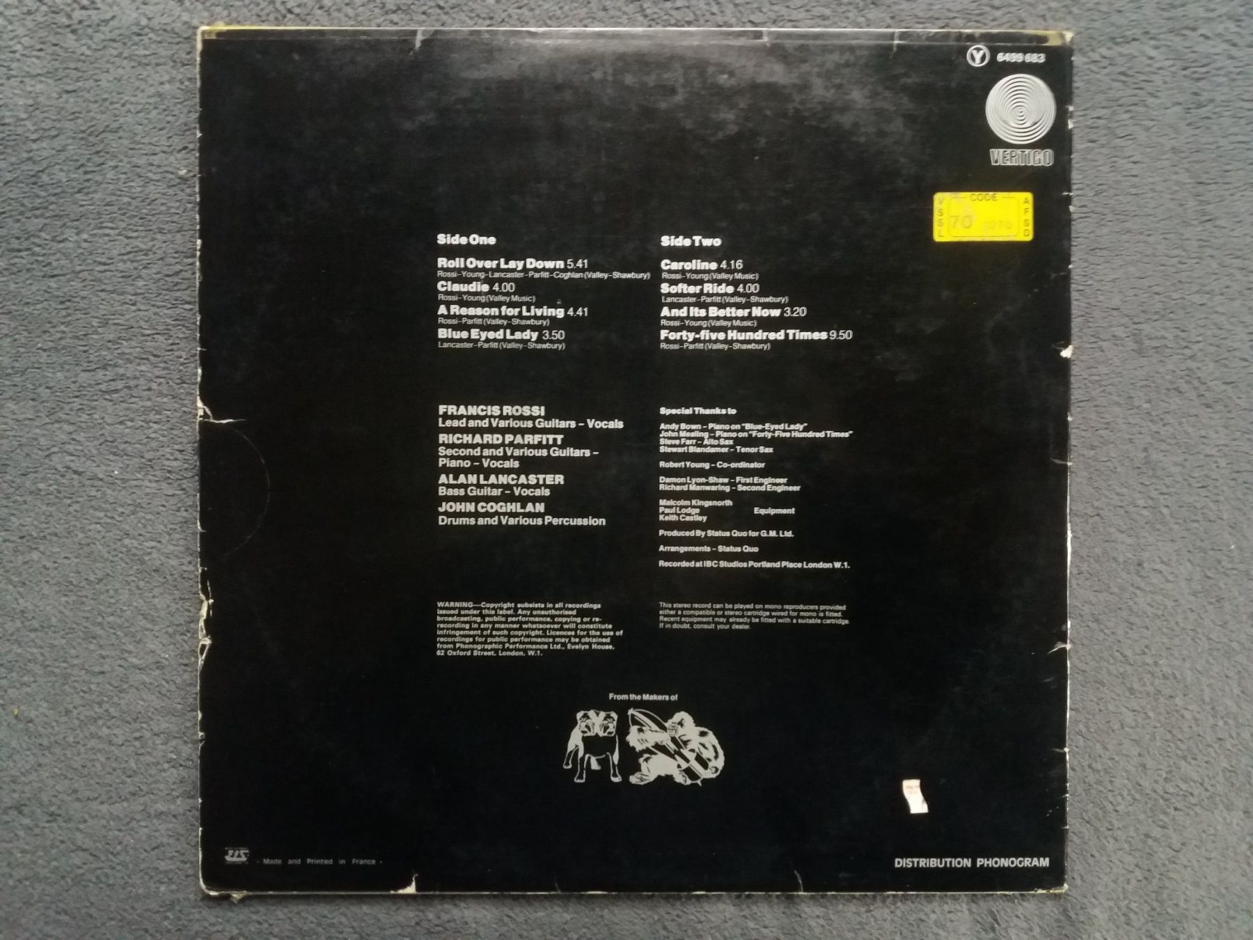 Dischi in vinile: LP (Status Quo) Hello ! – Usato da Meyrin venduto da toutatis 1