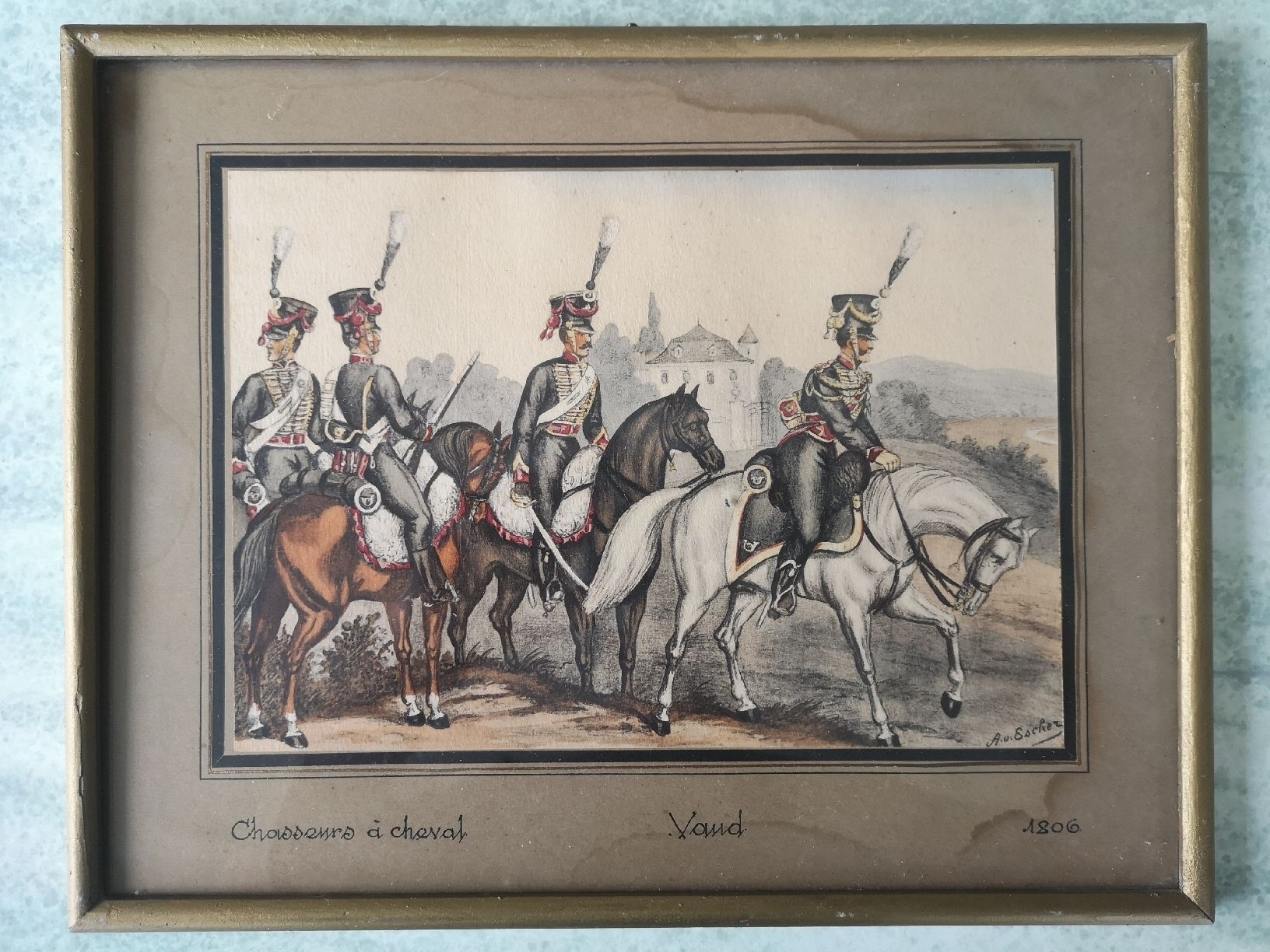 Incisioni: Schöner Stich von Albert von Escher 1806 – Usato da Kleindietwil venduto da wecker21