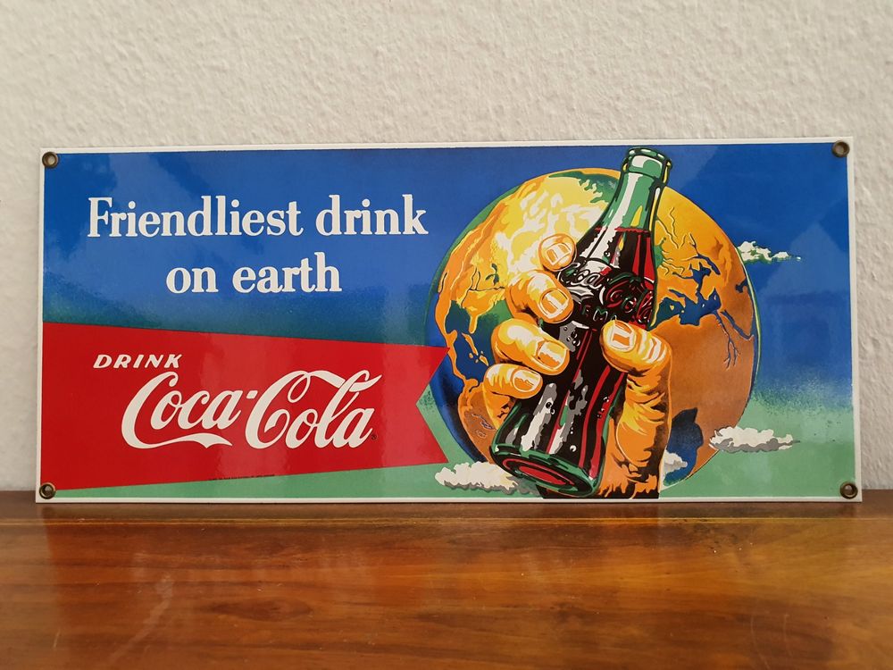 Emailschild Coca Cola USA 1993 Emaille Schild Reklame Retro | Kaufen ...