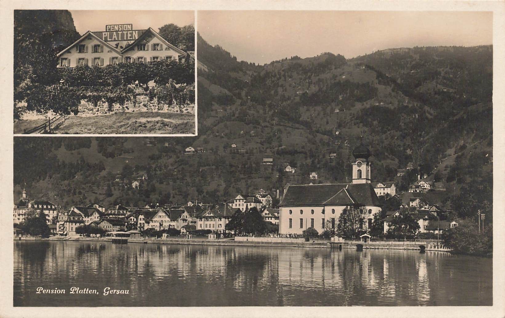 Cartoline postali: Pension platten gersau – Usato da Biasca venduto da Blenio71