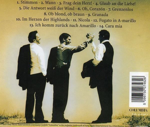 CDs: Die Jungen Tenöre - Stimmen - 2001 - CD – Gebraucht aus Greifensee von scharmant 1