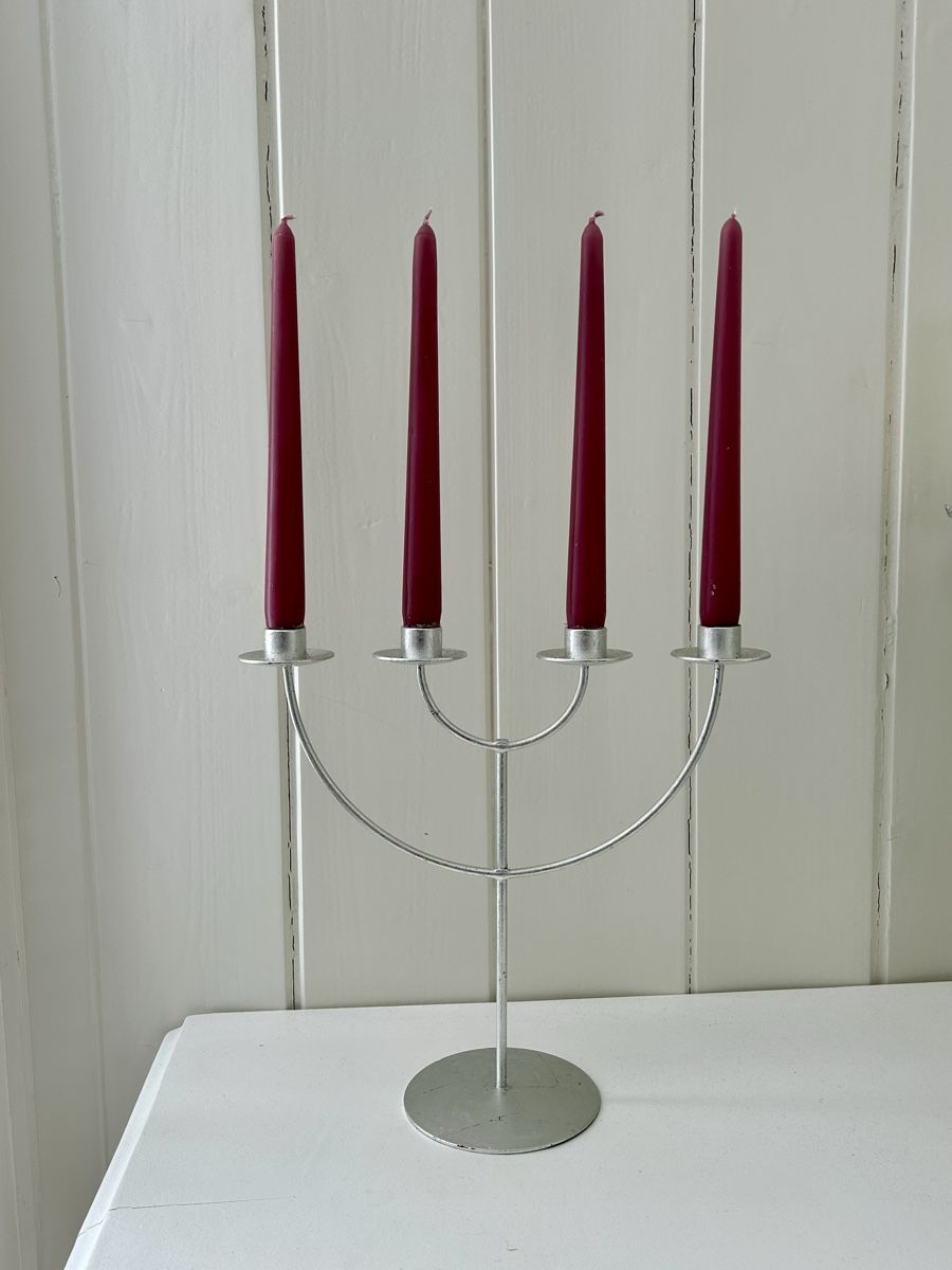 Portacandele: Silberner Kerzenständer 4-armig – Usato da Gunten venduto da starfish3 1