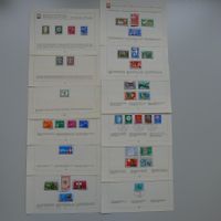 12 alte Sammelblätter, meist sauber (gestempelt und ungebr.)