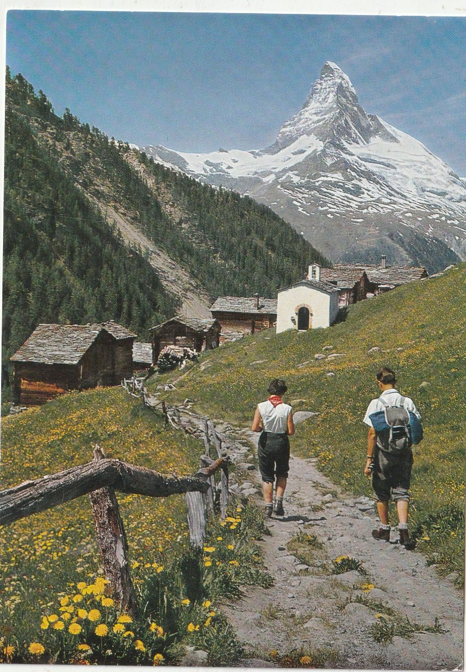 Cartoline postali: Wanderer Findelen-Matterhorn – Usato da Lumbrein venduto da made02