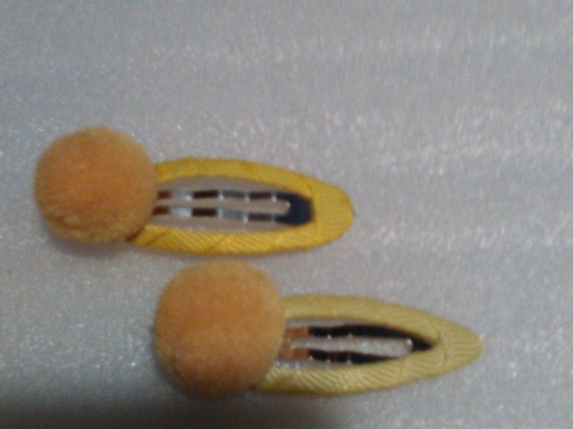 Accessori per capelli: HAARKLIPS;MIT EINE KÜGEL UND STOFF;GELB – Nuovo (secondo la descrizione) da Basel venduto da bijoutrie_4