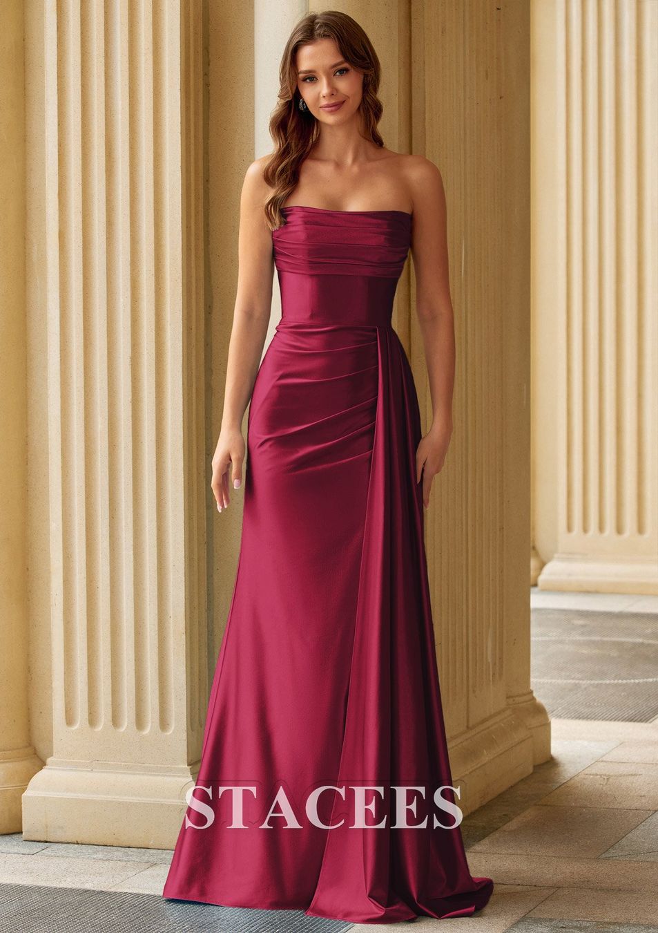 Vestiti: Robe de gala Stacees - Galakleid bordeaux 34 – Nuovo e nell'imballaggio originale da Valeyres-sous-Rances venduto da Tinuu0