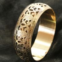 Armreif Bangle 2,5cm Messing Celtic gold Indien
