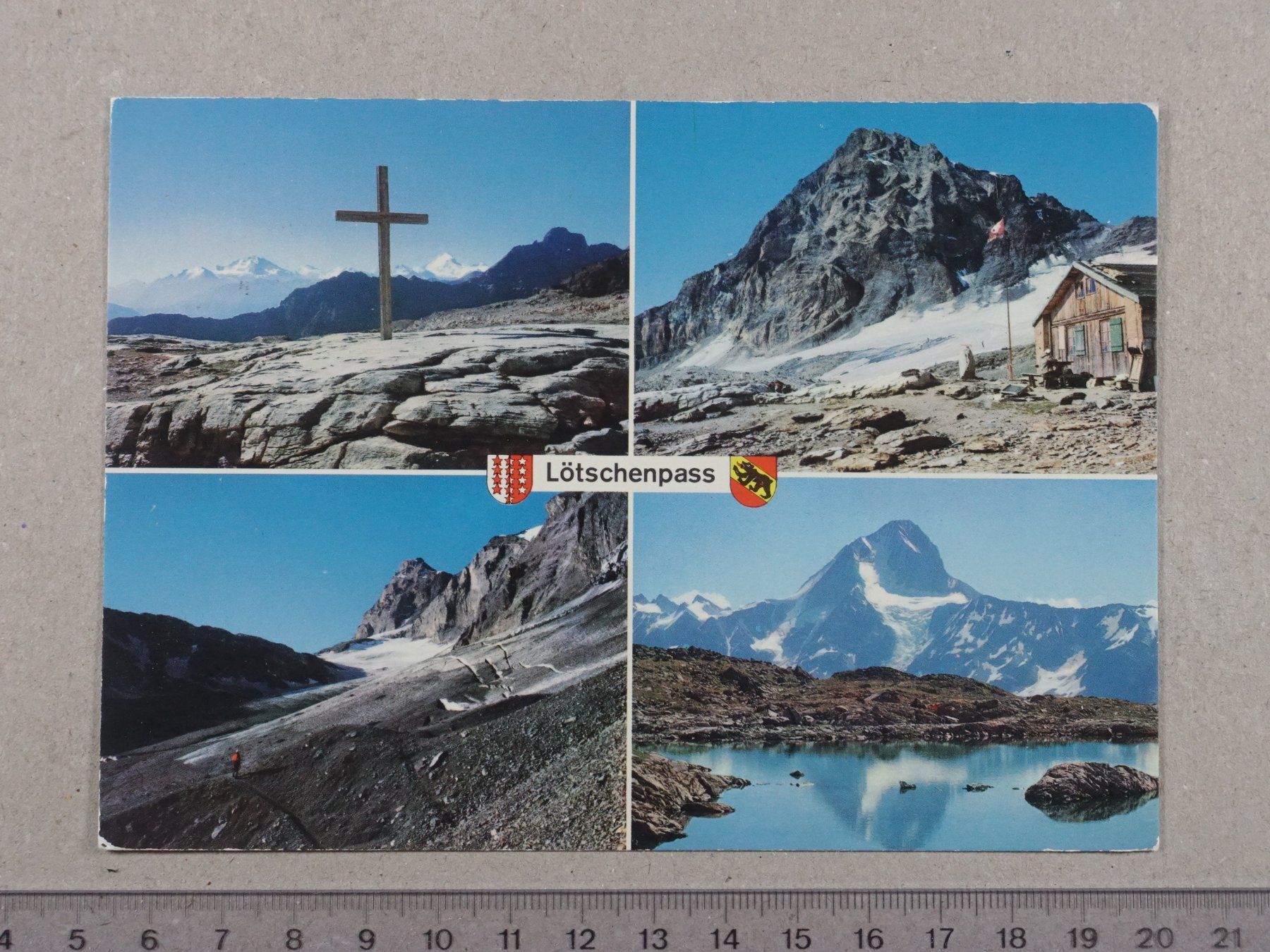 Cartoline postali: Lötschenpass, Lötschental - Kandersteg, 1977 – Usato da Lenzburg venduto da fh1