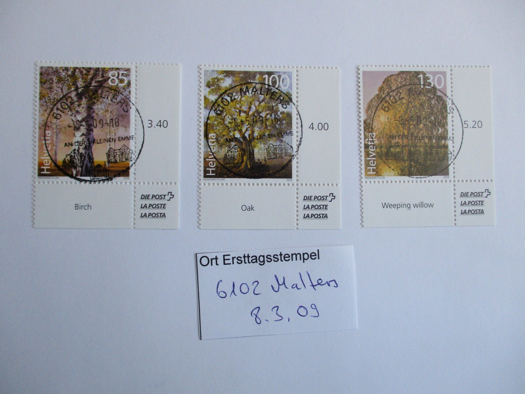 Alle Briefmarken: Voll Ort Ersttagsstempel 6102 Malters – Gebraucht aus Langnau b. Reiden von Aktuell88