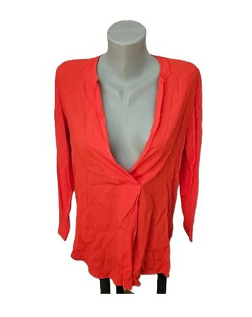 ZARA Blusen Shirt Gr. S mit tiefem Ausschnitt