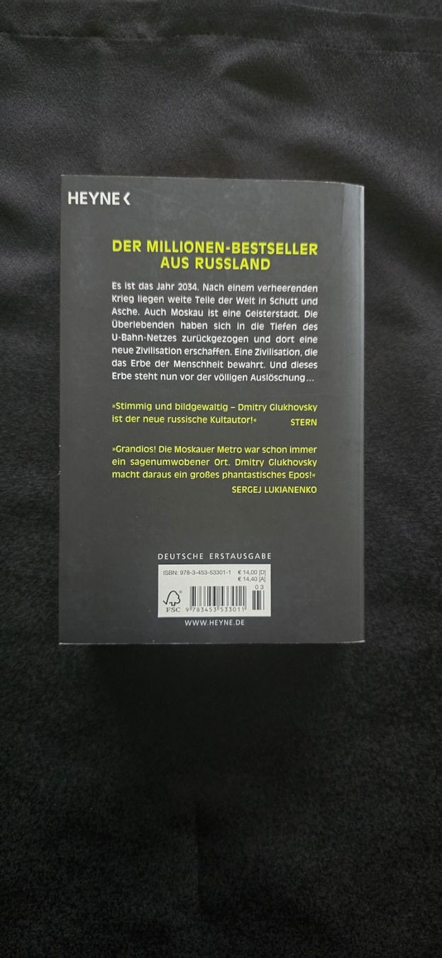 Libri: Metro 2034 - Dmitrij Gluchowskij - Deutsch – Usato da Doppleschwand venduto da Bennox94 1