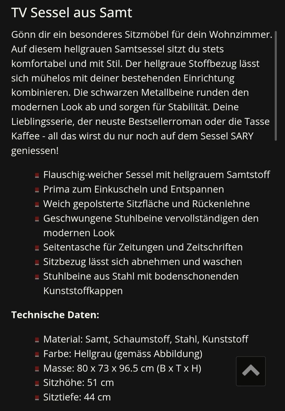 Poltrone: Sessel Grau Samt mit Metallbeinen – Nuovo e nell'imballaggio originale da St. Gallen venduto da reb_955g 5